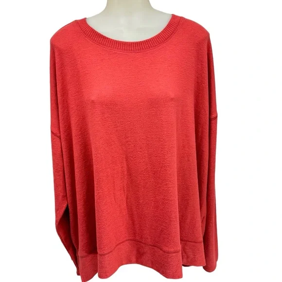 LUCKY BRAND Plus XXL soft Sweatshirt Side slits Raglan Long Sleeve casual - Picture 5 of 17